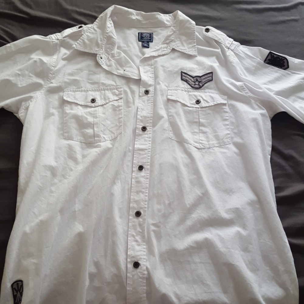 *Sold*Button down Black Jack 2X mens shirt